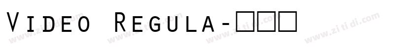 Video Regula字体转换
